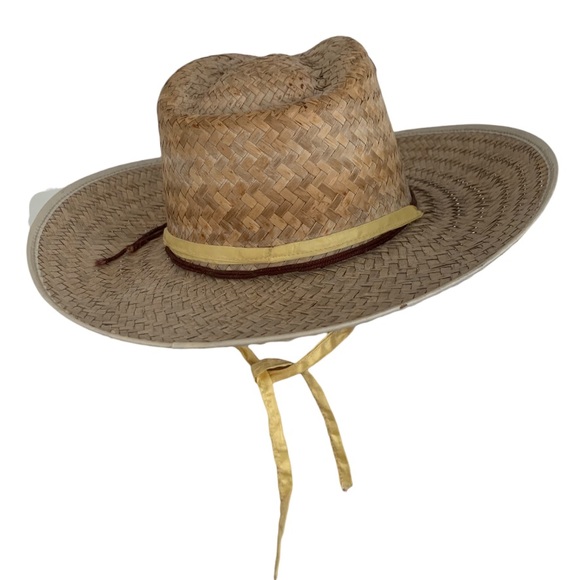 Vintage Hats Lot 2 Straw Hats Cowboy Country Western - Picture 7 of 10